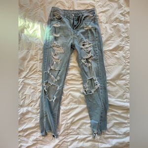 American eagle distressed mom jeans